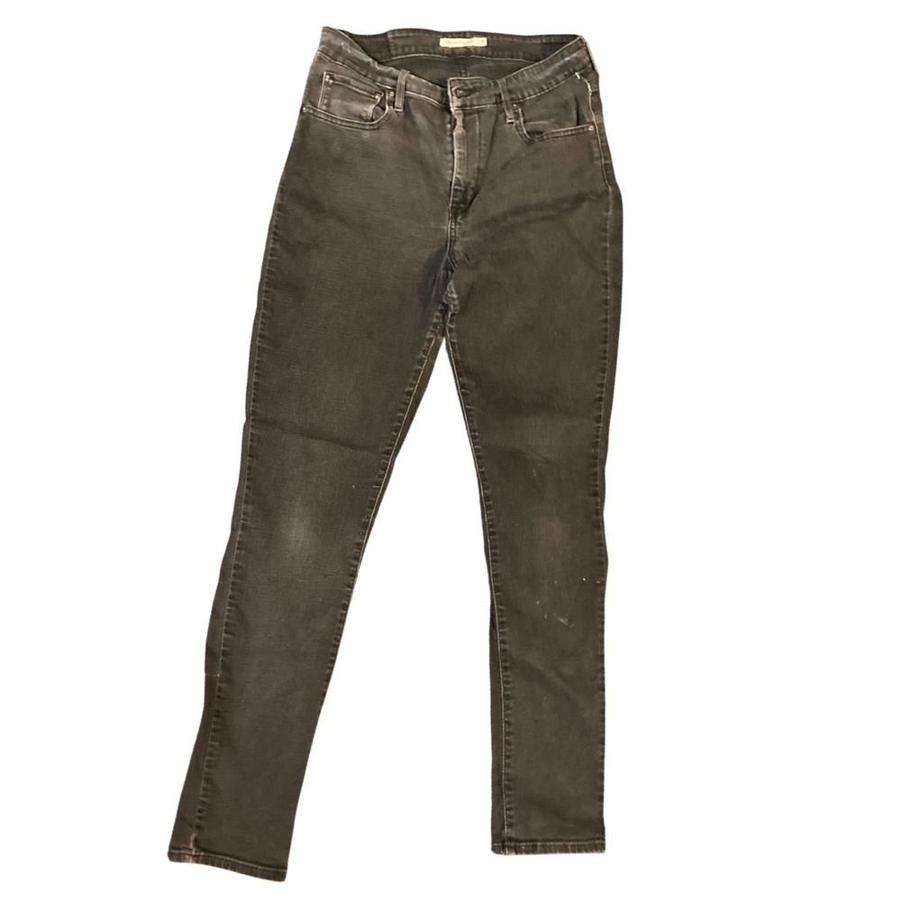 Cimarron Metallic Coated Skinny Jeans Bronze Olive Brown 30x24 Slim Fit